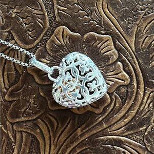 Thomas Sabo Silver Filigree Heart Necklace